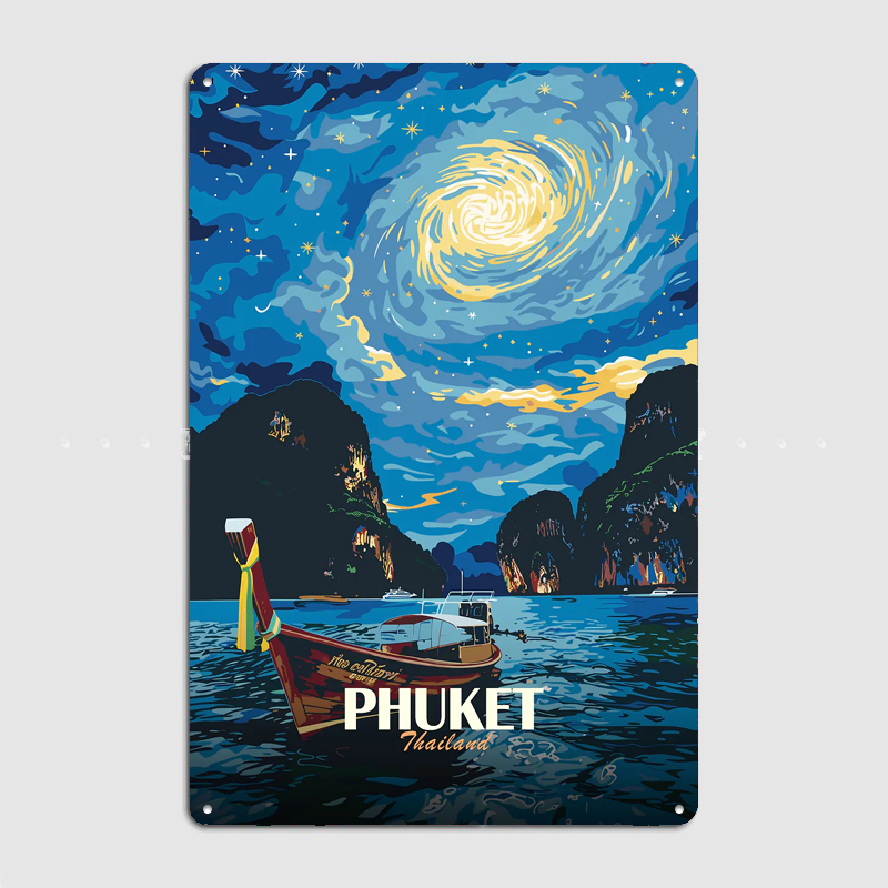 Phuket Thailand Night Sky Boat - Custom Night Sky avaliação e preço