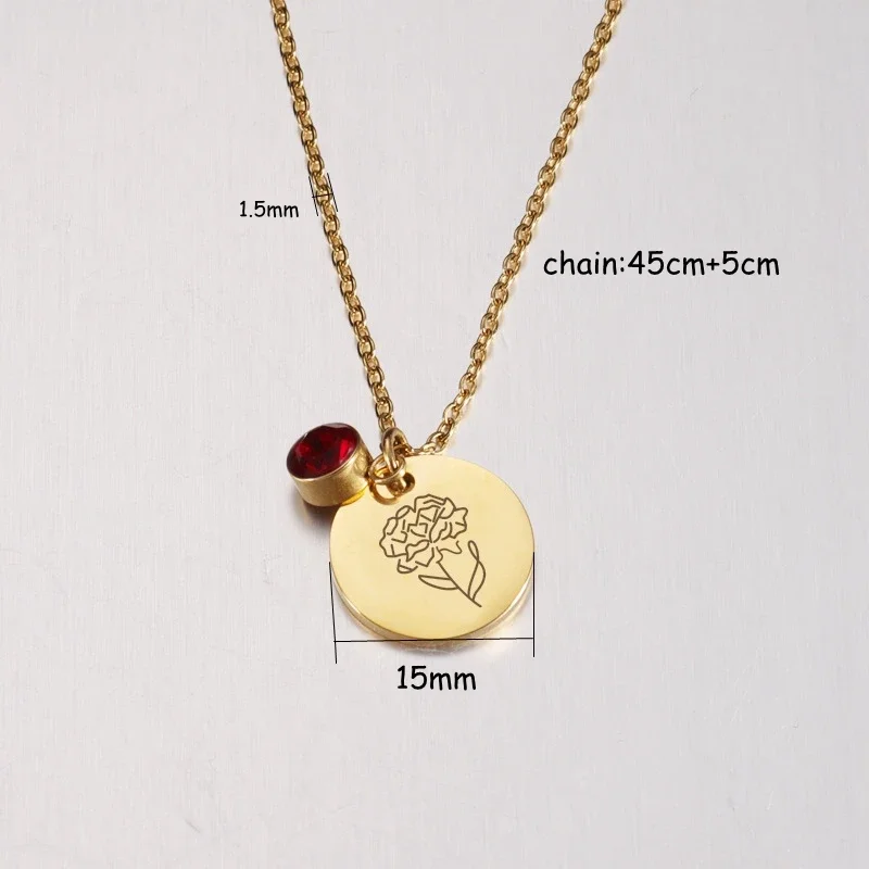 Birth Month Flowers Clipart Fl - Birth Flower Necklace avaliação e preço