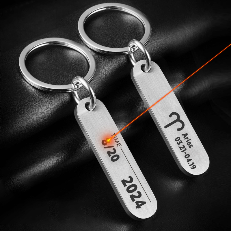 Customized Key Chains with Las - Initial Ring Custom avaliação e preço