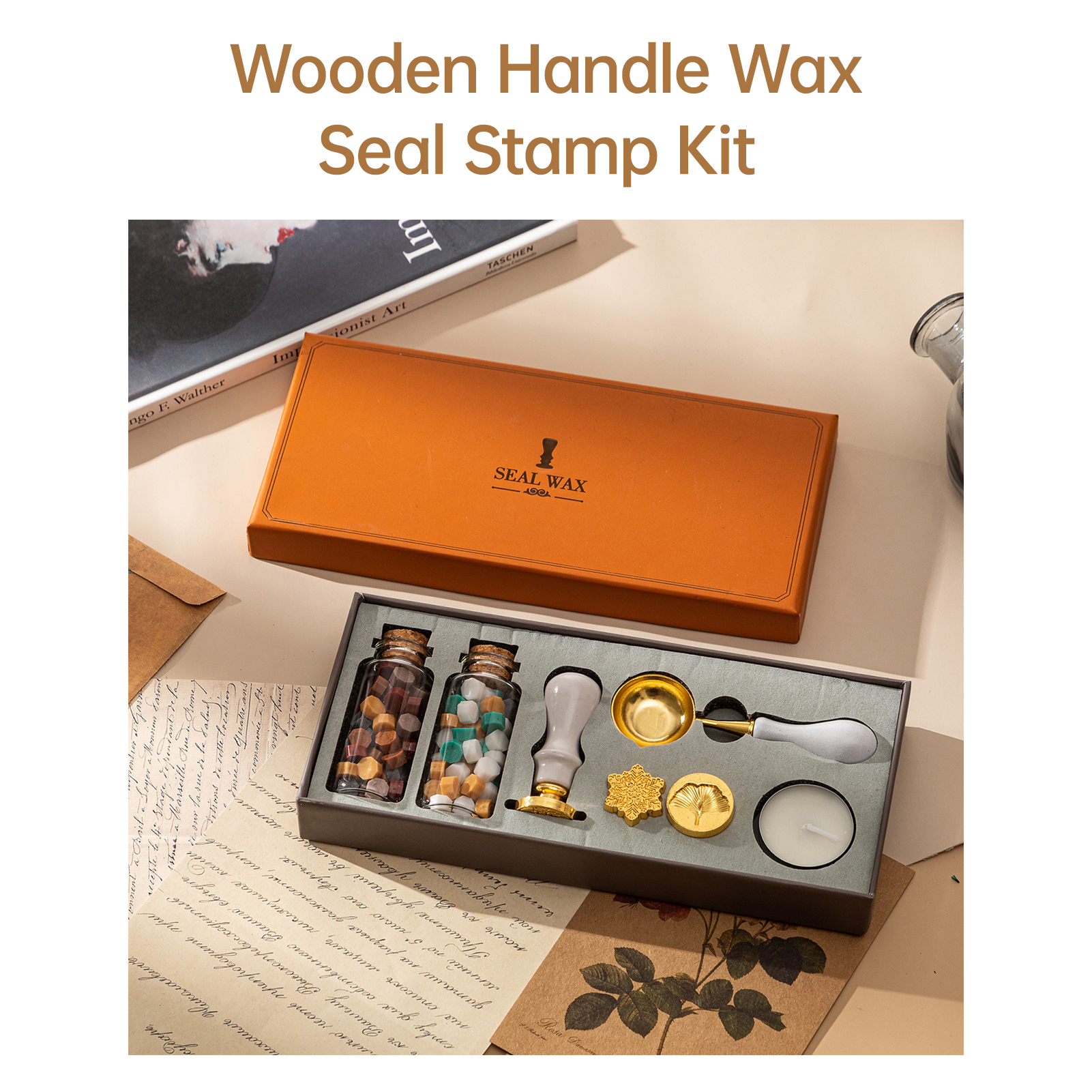 【HOT】Wax Seal Stamp Kit with 3 - Wax Seal Letter Kit avaliação e preço