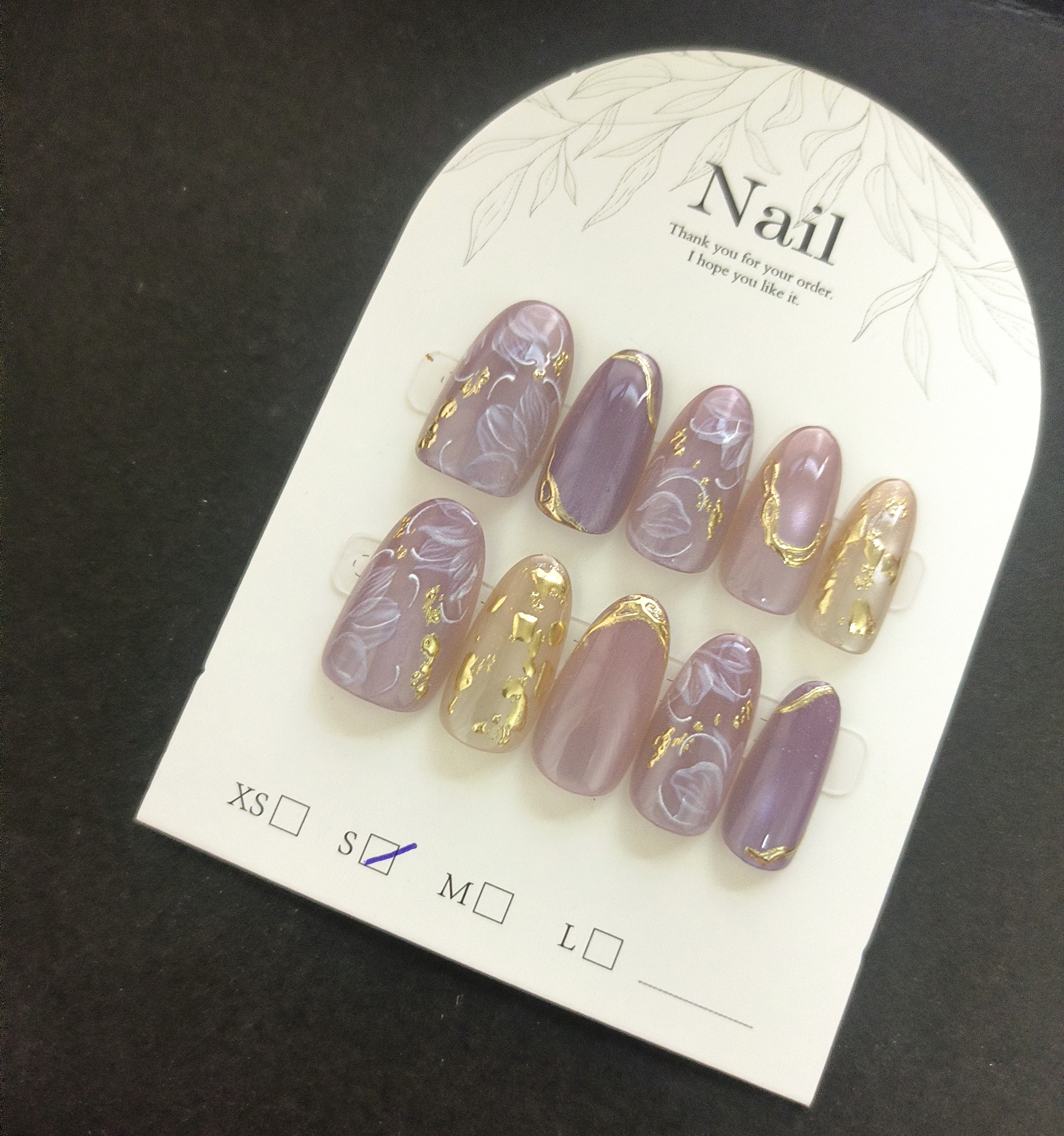 10pcs Handmade Press On Nails  - Pressed Flower Art avaliação e preço