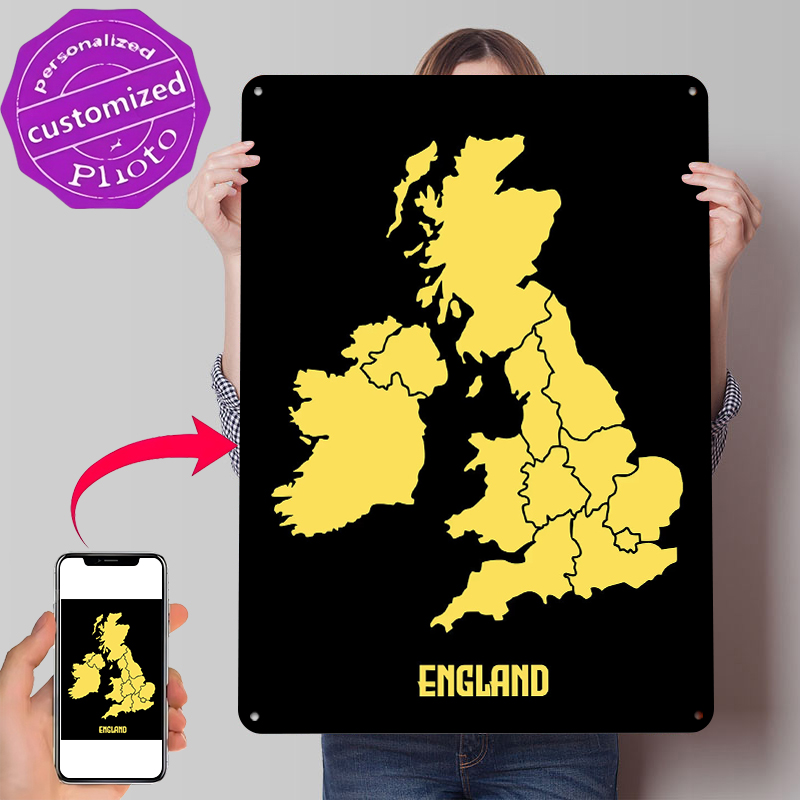Map of England Printed Poster  - Custom Map Poster avaliação e preço