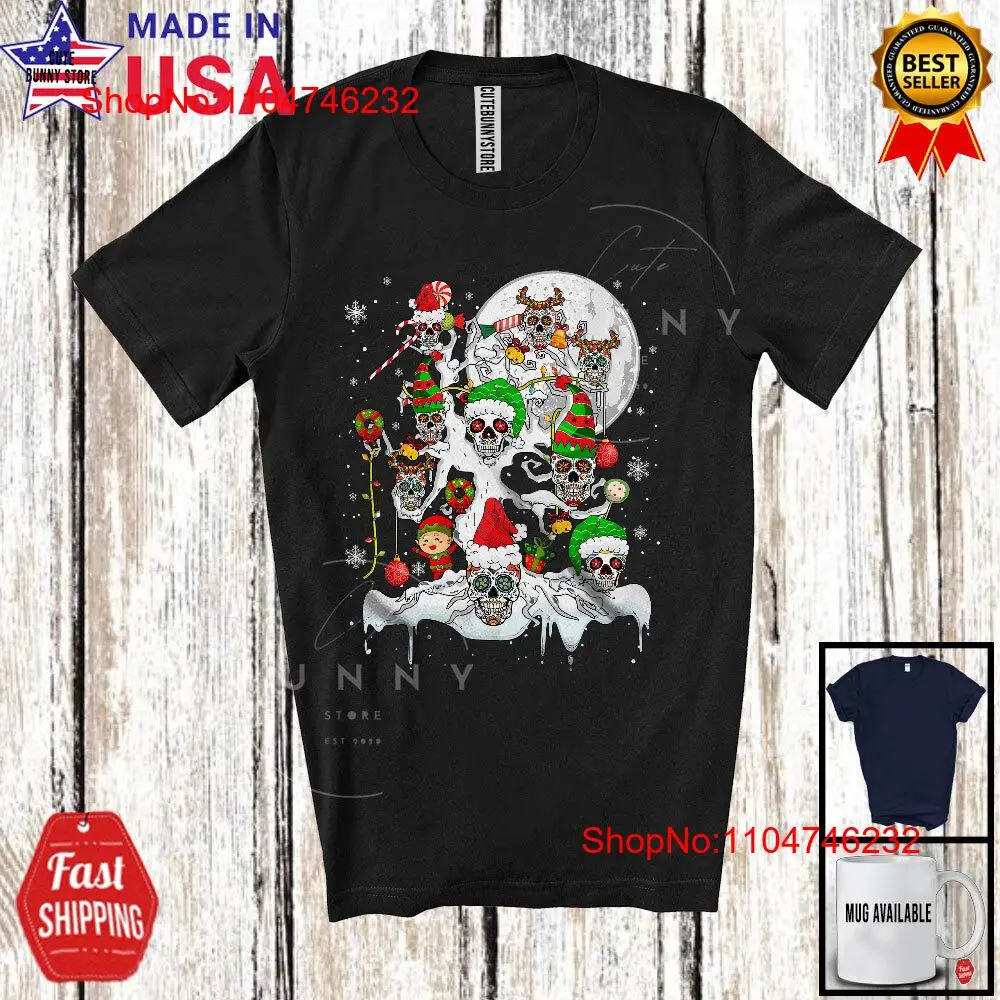 Santa ELF Sugar Skull On X mas - Family Tree Print avaliação e preço