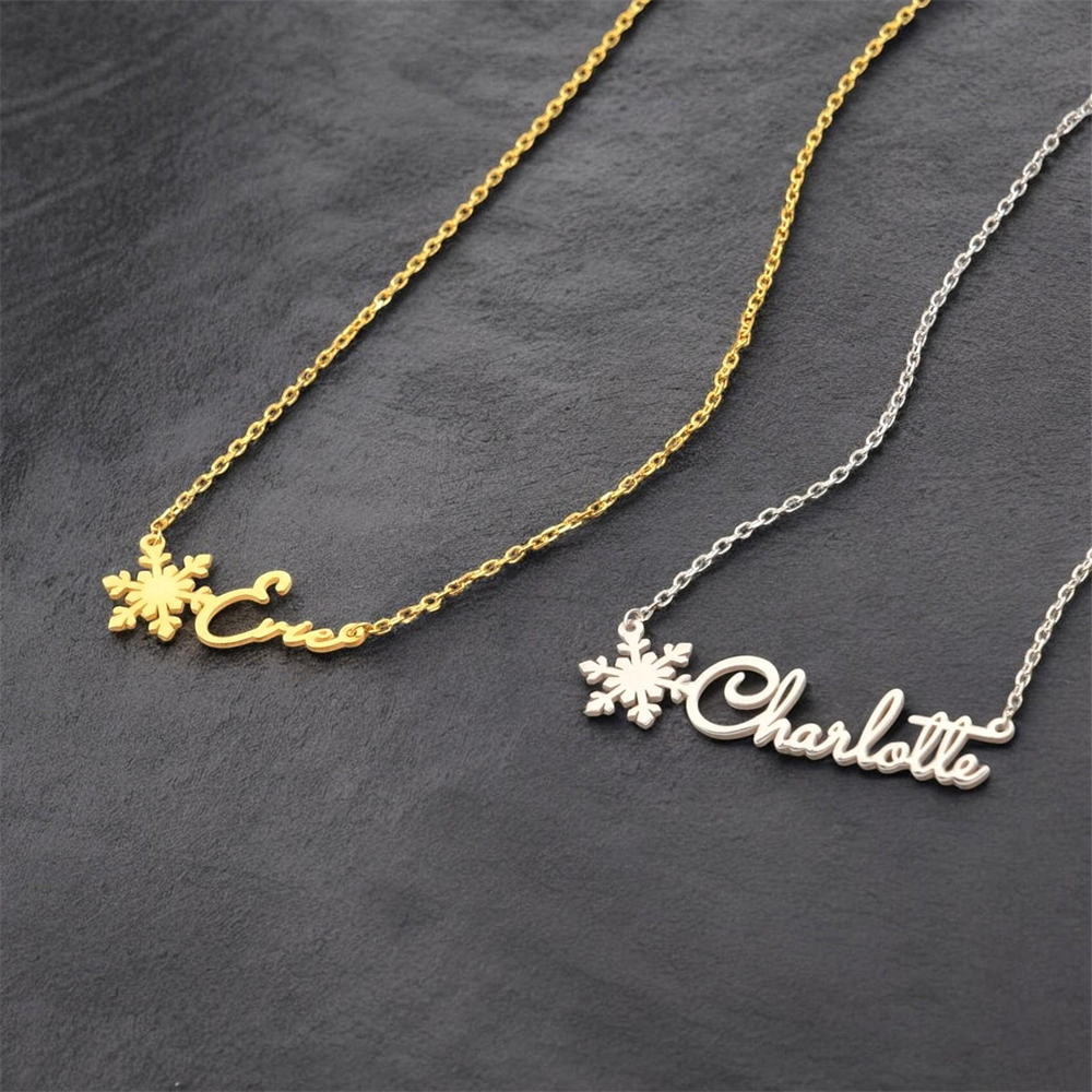 Custom Simple Name Necklace St - Birth Flower Necklace avaliação e preço
