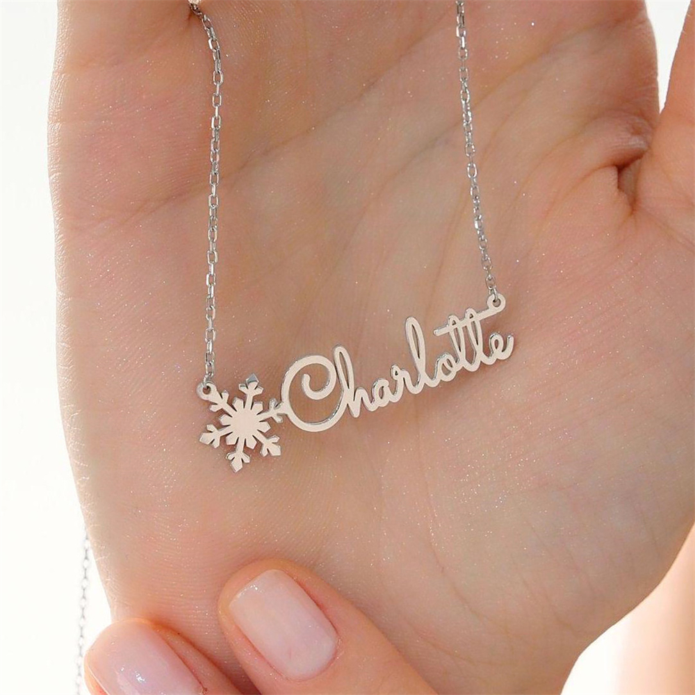 Custom Simple Name Necklace St - Birth Flower Necklace avaliação e preço