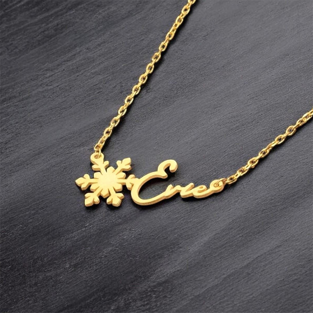 Custom Simple Name Necklace St - Birth Flower Necklace avaliação e preço