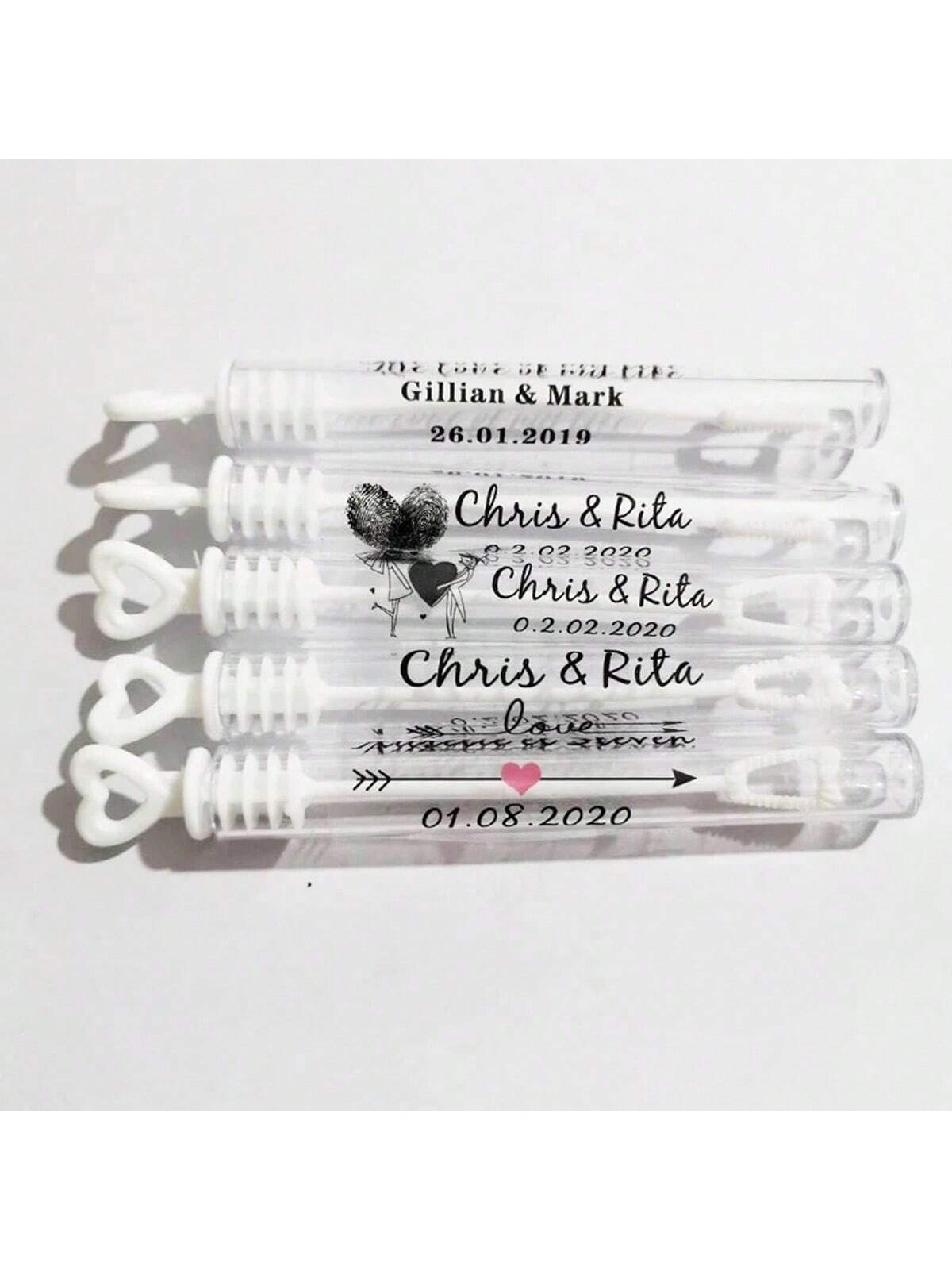 100 Wedding Bubble Tags Bubble - Personalised Candle Label avaliação e preço