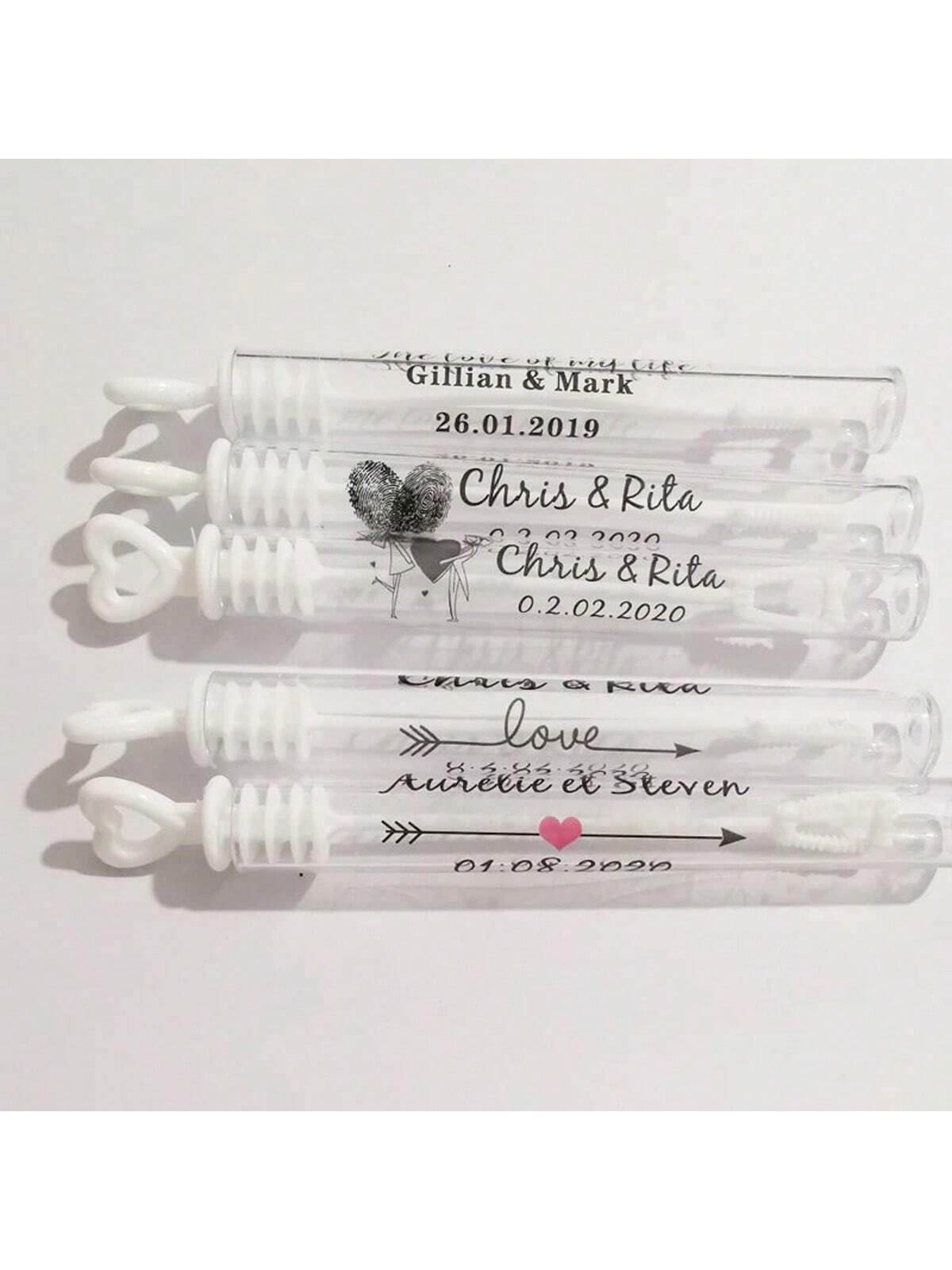 100 Wedding Bubble Tags Bubble - Personalised Candle Label avaliação e preço