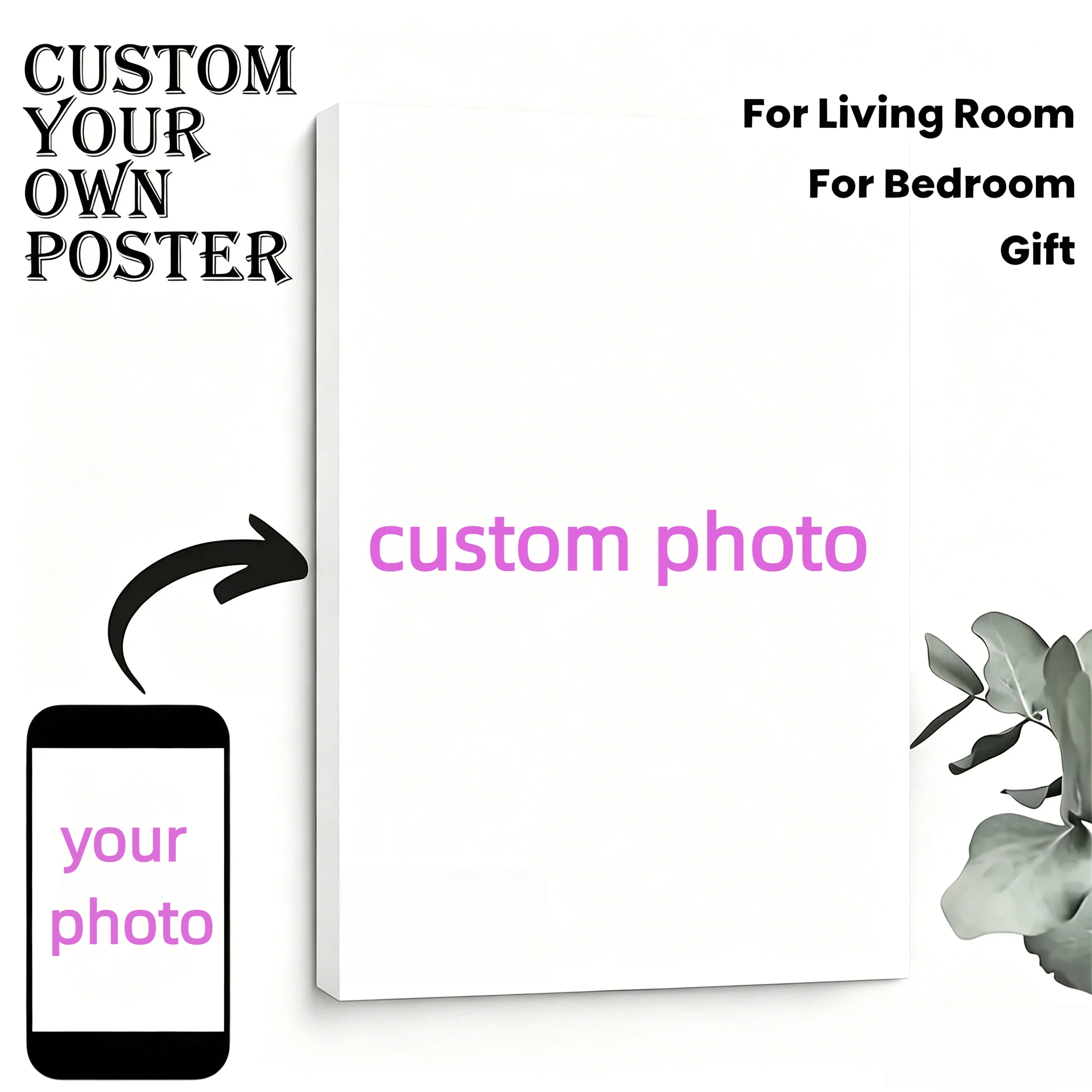 Custom Personal Photo Canvas W - Personalized Name Box avaliação e preço