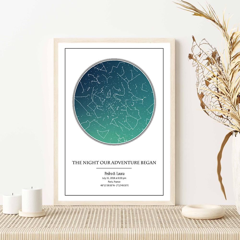 Personalized Star Map Poster B - Custom Star Map avaliação e preço