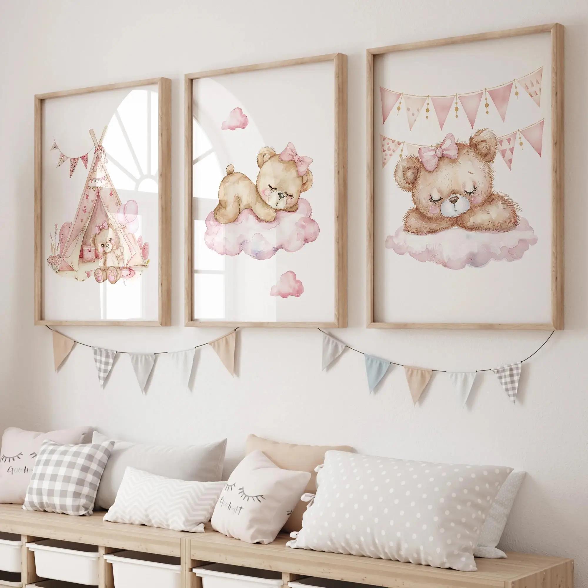 Pink Dream Bear Carousel Tent  - Personalized Name Box avaliação e preço
