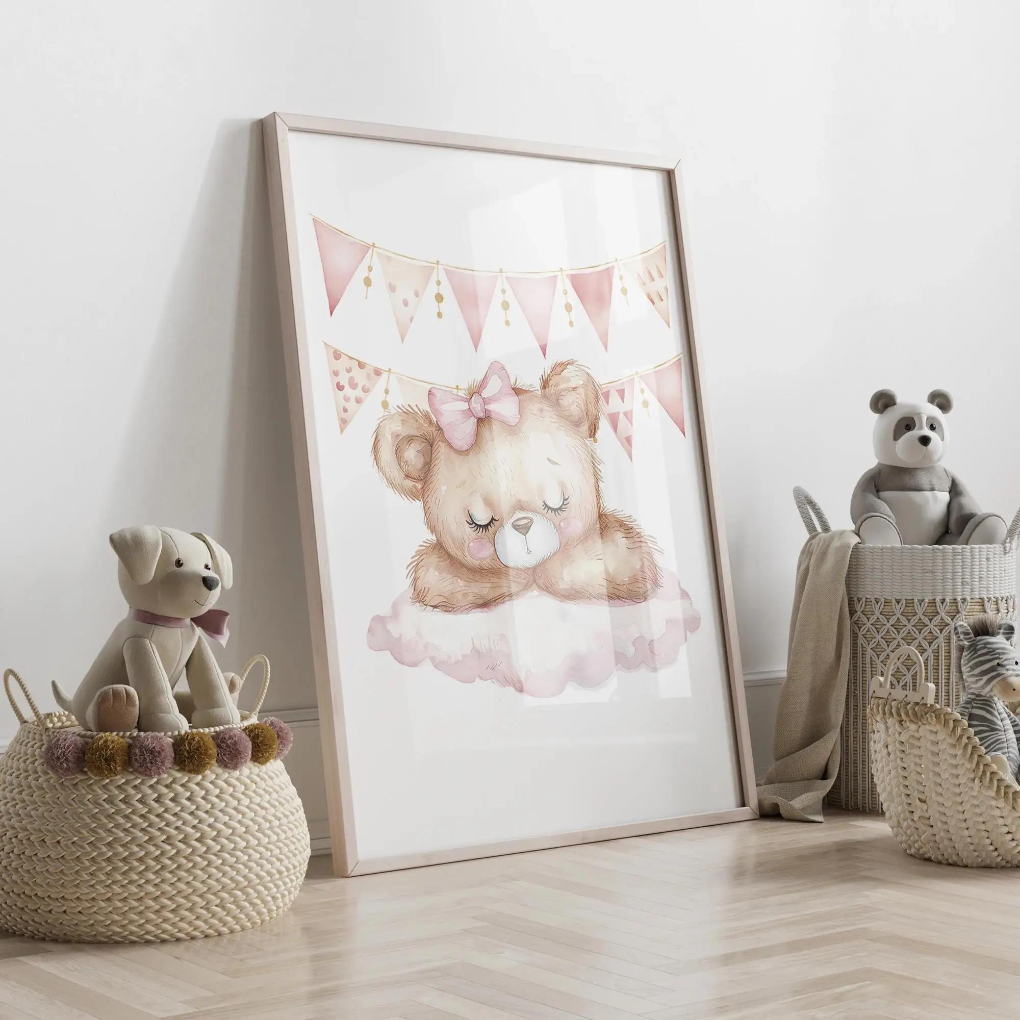 Pink Dream Bear Carousel Tent  - Personalized Name Box avaliação e preço