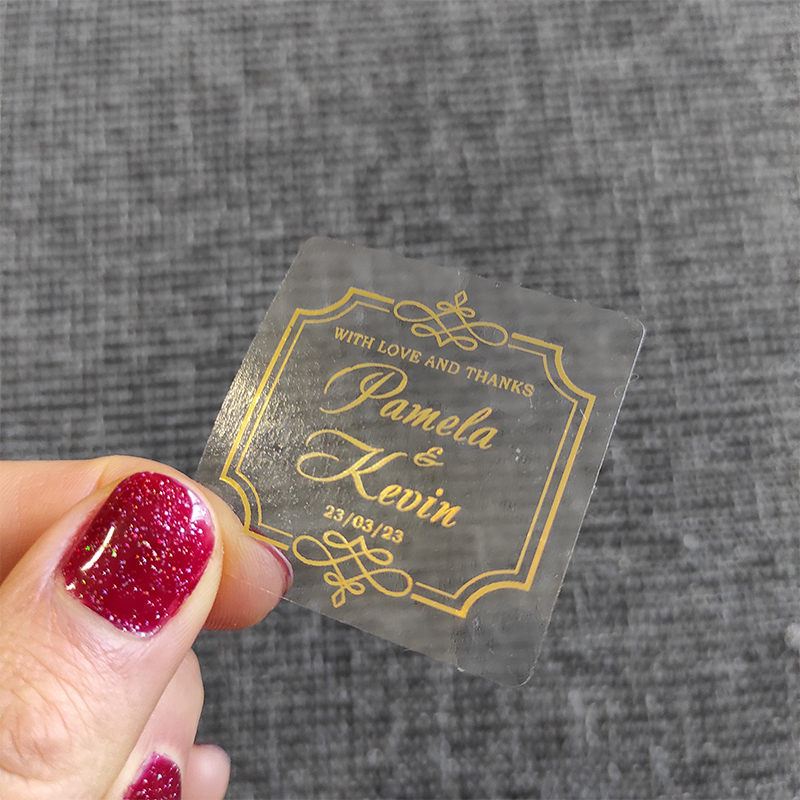 Custom Gold Foil Wedding Favor - Personalised Candle Label avaliação e preço