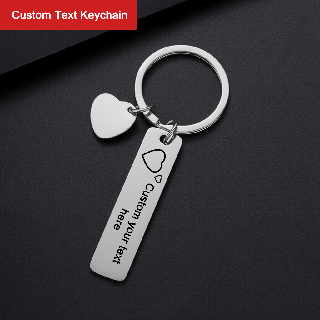 Custom Text Keychain Personali - Initial Ring Custom avaliação e preço