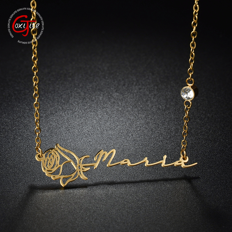 Goxijite Customized Rose Neckl - Birth Flower Necklace avaliação e preço