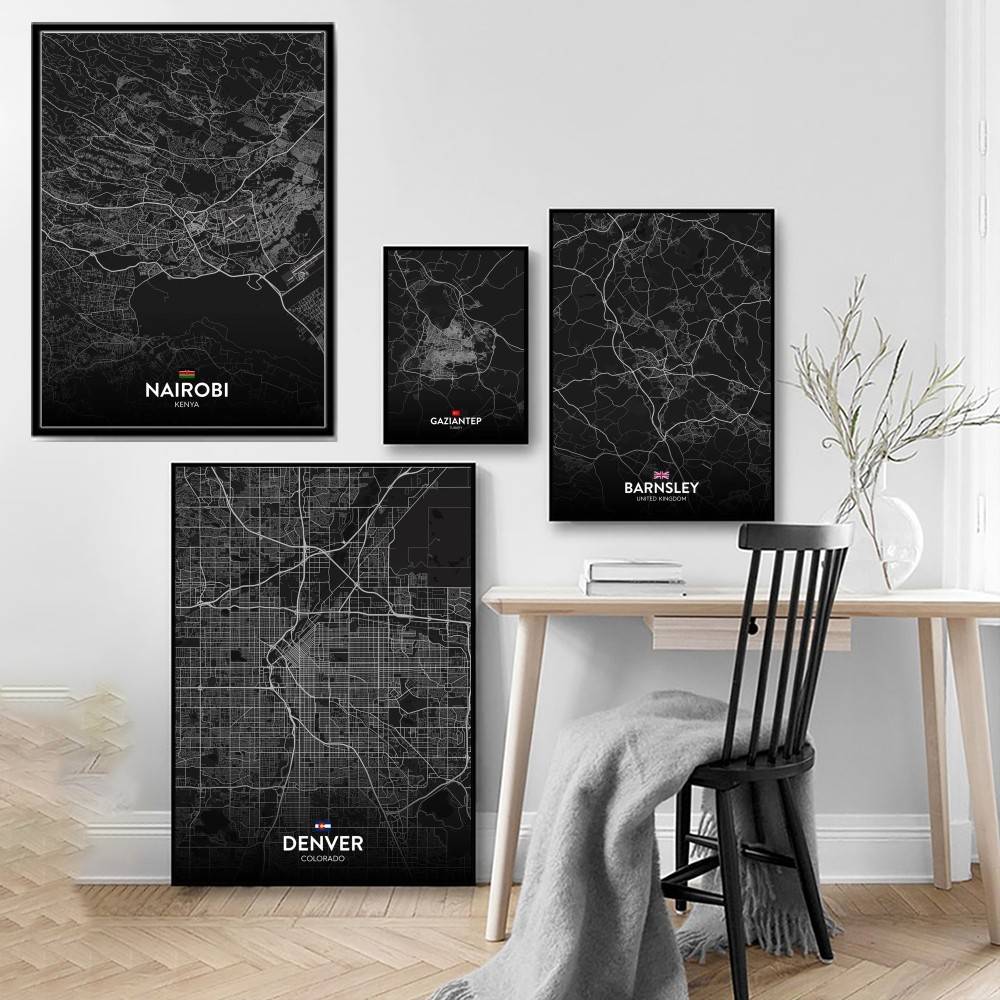 Paris London New York CUSTOM C - Custom Map Poster avaliação e preço