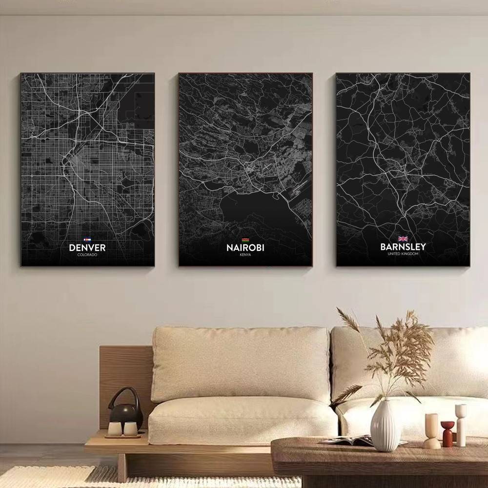 Paris London New York CUSTOM C - Custom Map Poster avaliação e preço