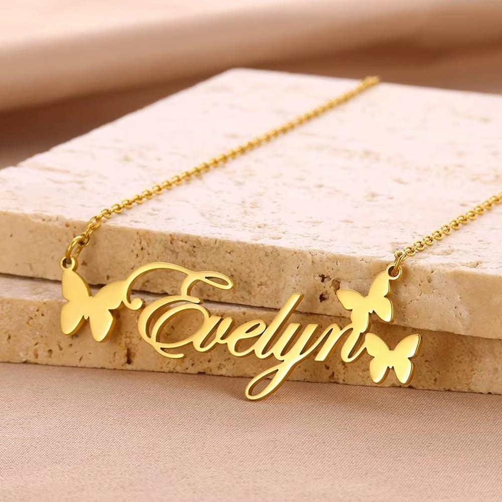 Custom Name Necklace Personali - Birth Flower Necklace avaliação e preço