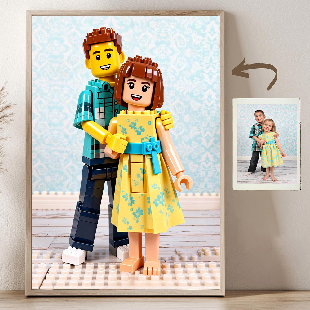 Custom Cartoon Building Block  - Custom Map Poster avaliação e preço