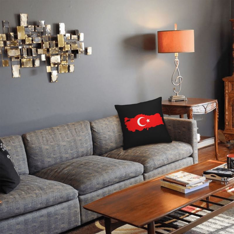 Custom Turkey Flag Map Pillow  - Custom Star Map avaliação e preço