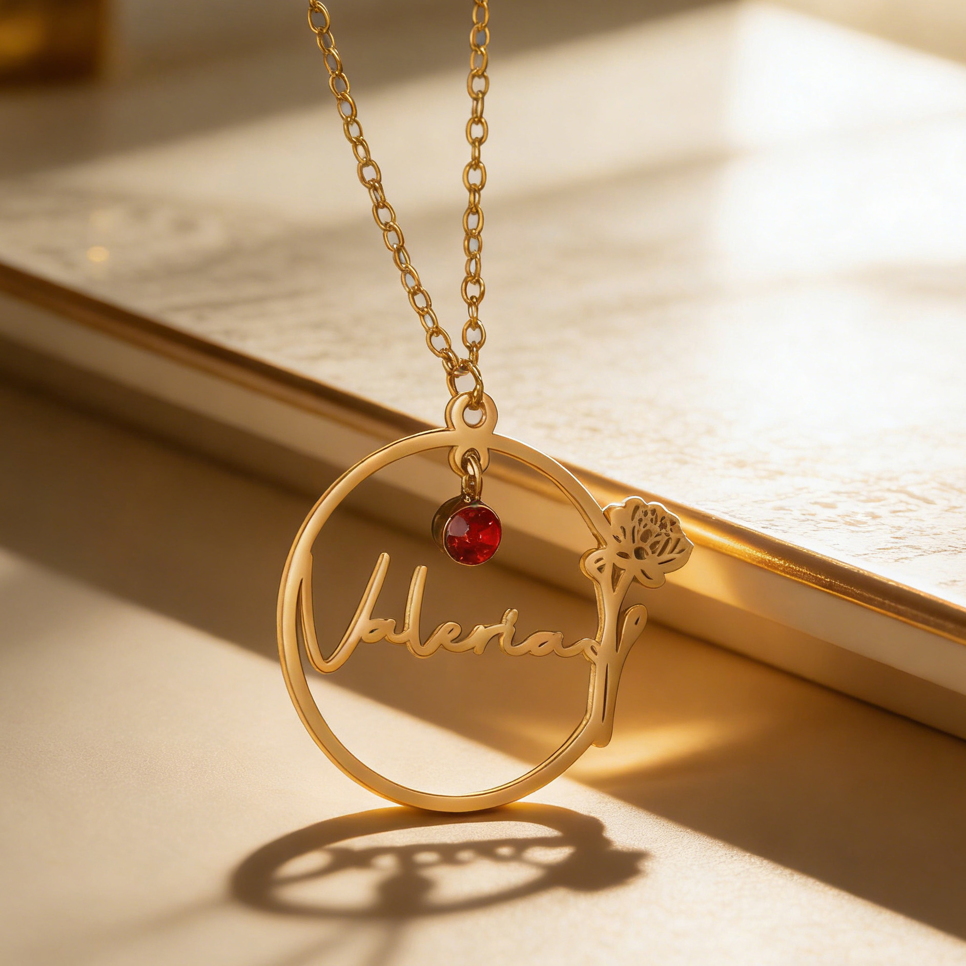 Haiyufly Custom Name Necklace  - Birth Flower Necklace avaliação e preço