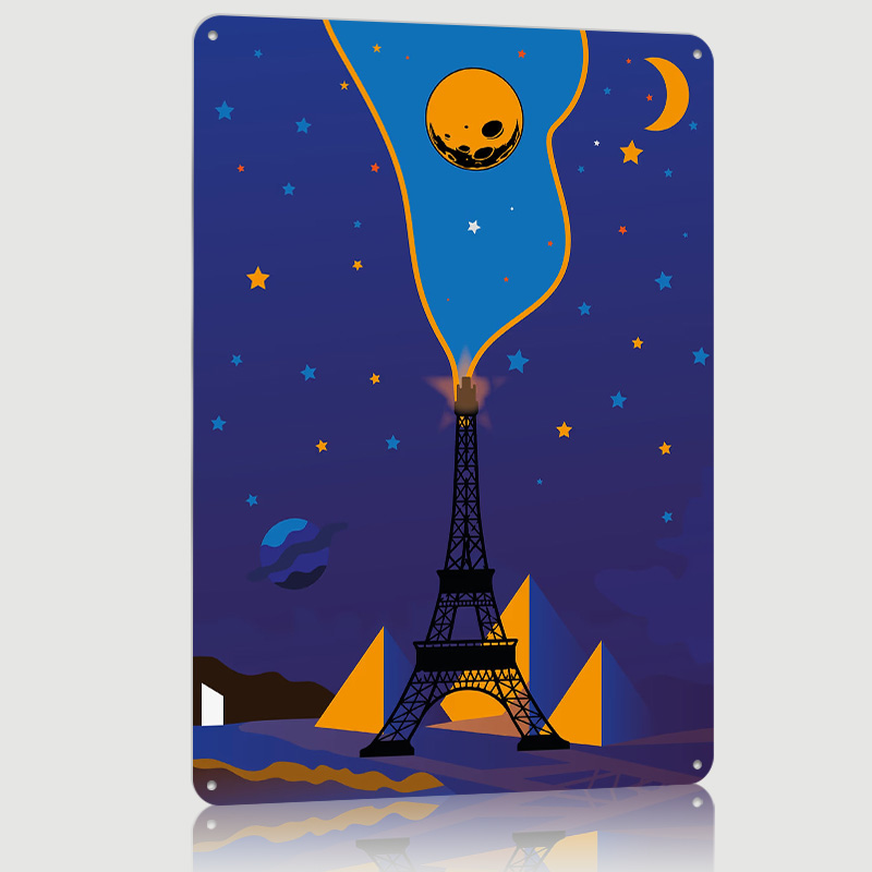 Eiffel Tower Night Sky Poster  - Custom Night Sky avaliação e preço