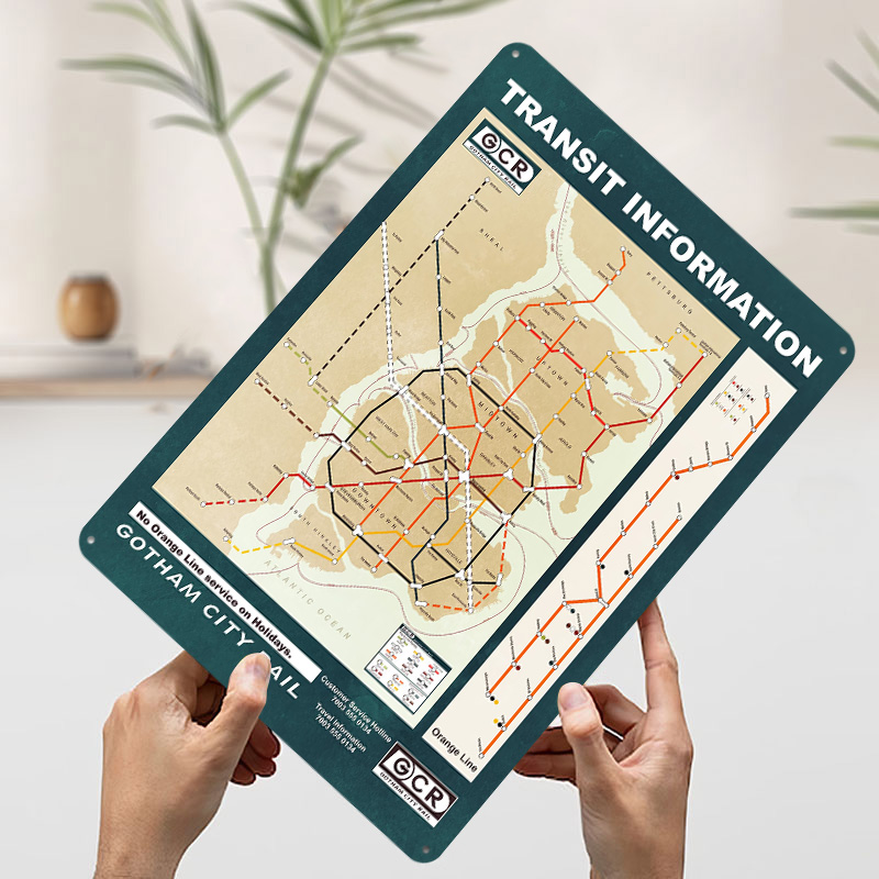 Gotham City Map Printed Poster - Custom Map Poster avaliação e preço