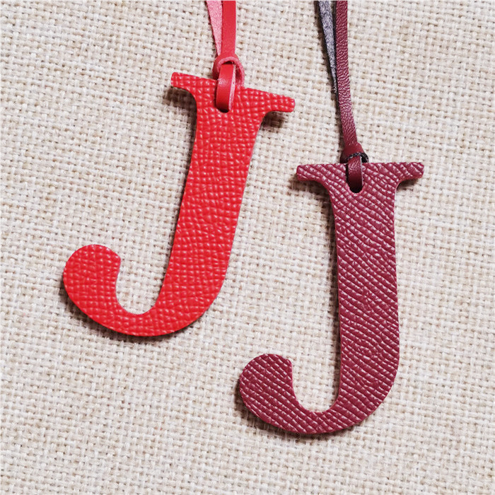 English Letter H I J K L M N A - Monogram Keychain Leather avaliação e preço