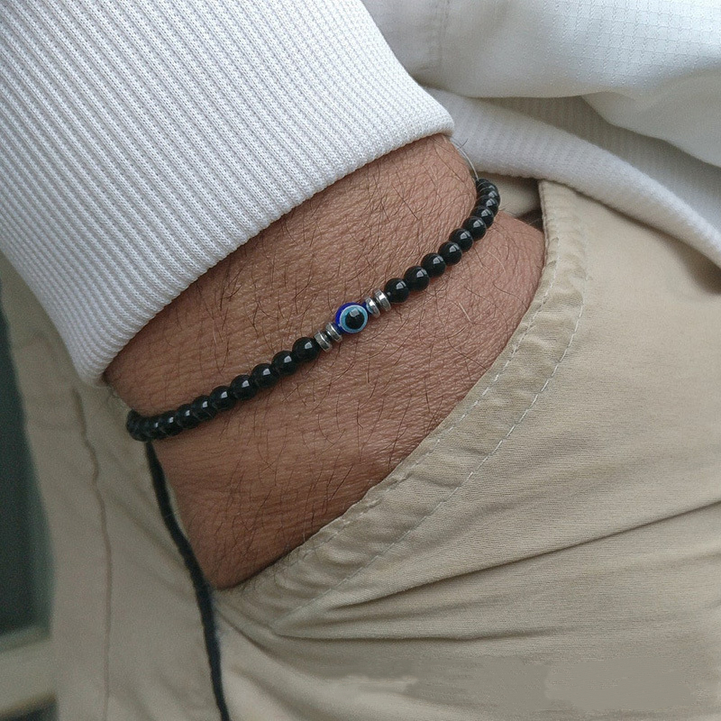 Trendy 4mm Obsidian Hematite N - Coordinates Bracelet avaliação e preço