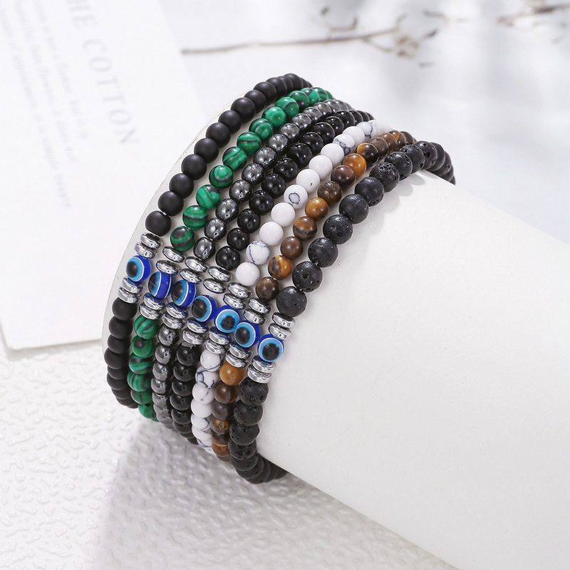 Trendy 4mm Obsidian Hematite N - Coordinates Bracelet avaliação e preço