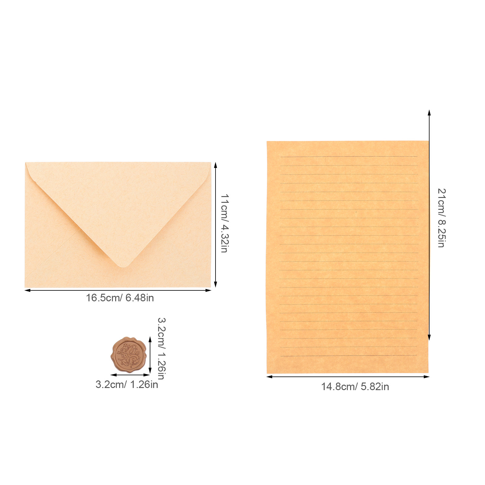 1Set Letter Writing Set Vintag - Wax Seal Letter Kit avaliação e preço