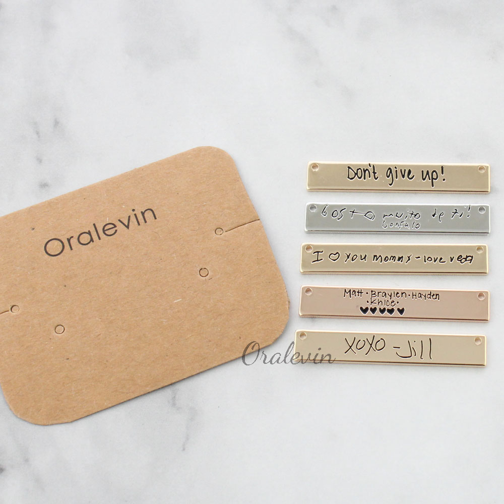Personalized Custom Actual Han - Handwriting Necklace Bar avaliação e preço