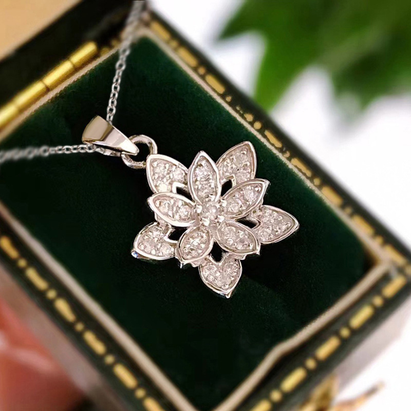 925 Sterling Silver Flower Nec - Birth Flower Necklace avaliação e preço