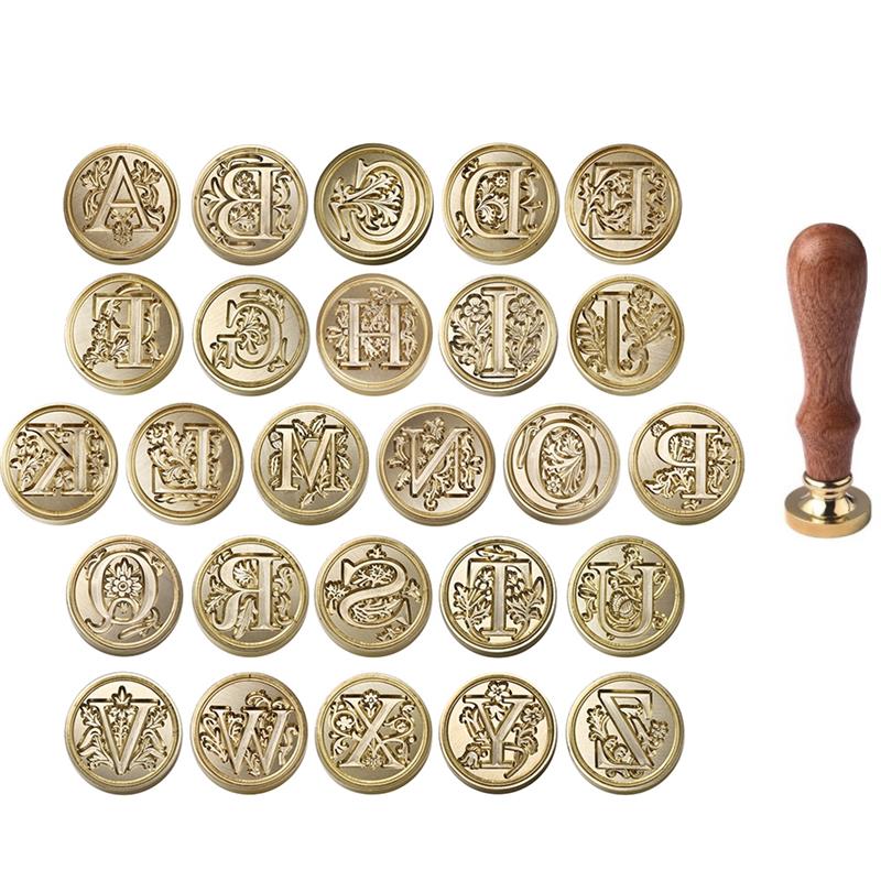 A-Z Vintage Sealed Wax Stamp H - Wax Seal Letter Kit avaliação e preço