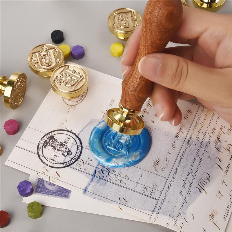 A-Z Vintage Sealed Wax Stamp H - Wax Seal Letter Kit avaliação e preço