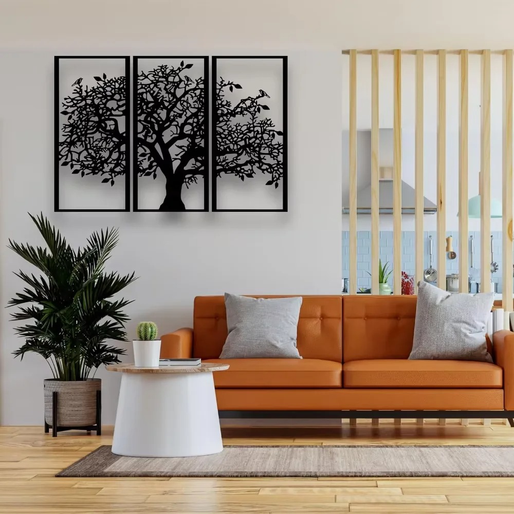 3Pcs Family Tree Metal Wall De - Family Tree Print avaliação e preço