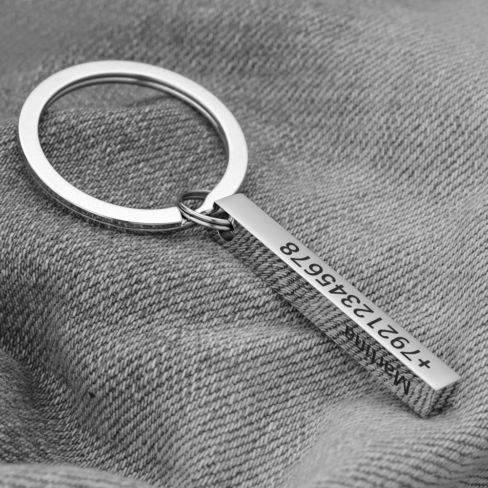 Personalize Keychains 3D Bar S - Initial Ring Custom avaliação e preço