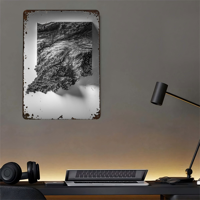Indiana Topographic Map Printe - Custom Map Poster avaliação e preço