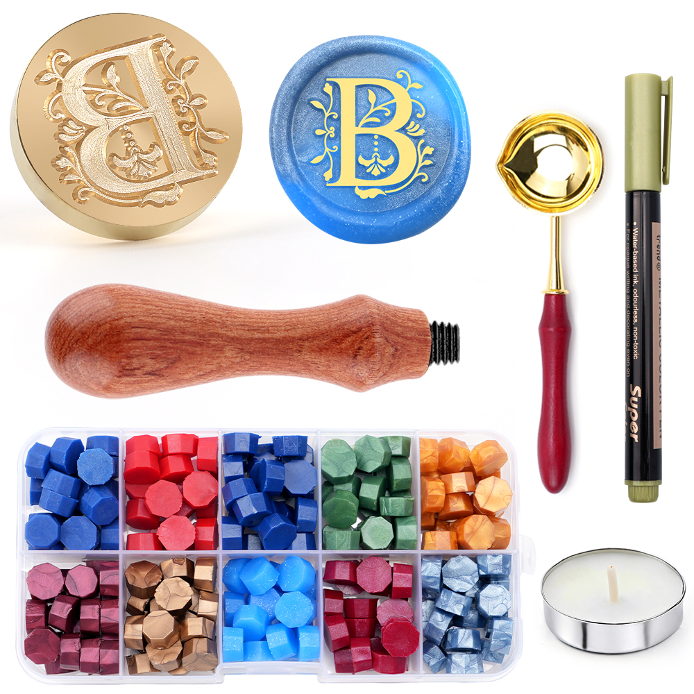 A-Z letter Wax Seal Stamp Kit  - Wax Seal Letter Kit avaliação e preço