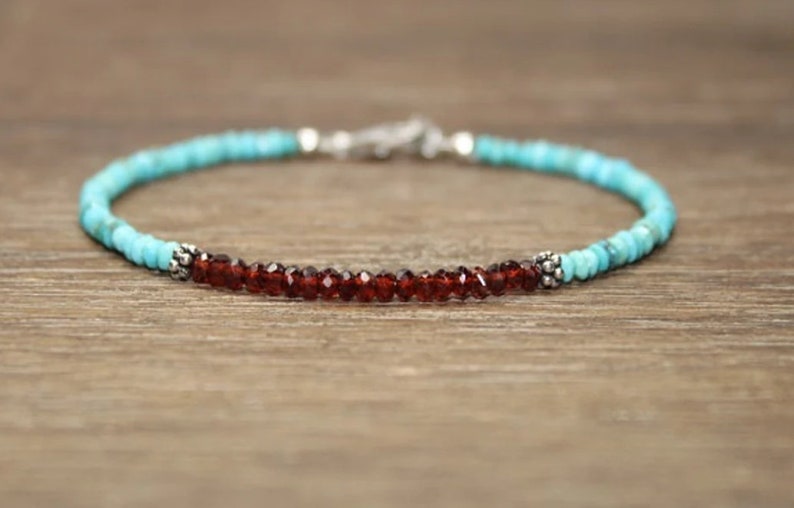 Garnet & Sleeping Beauty Turqu - Coordinates Bracelet avaliação e preço
