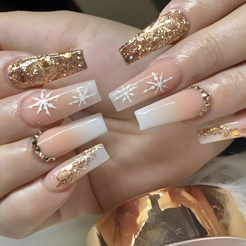 24pcs Flower Press on Nails Ar - Pressed Flower Art avaliação e preço