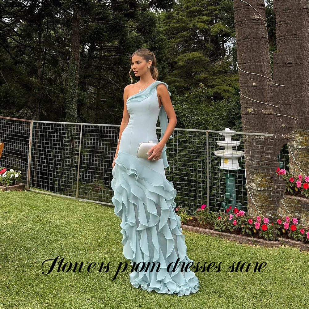 Flowers Sky Blue Party Dress L - Custom Night Sky avaliação e preço