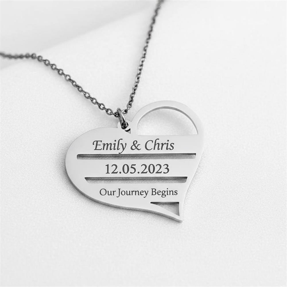 Custom Heart Necklace Stainles - Birth Flower Necklace avaliação e preço